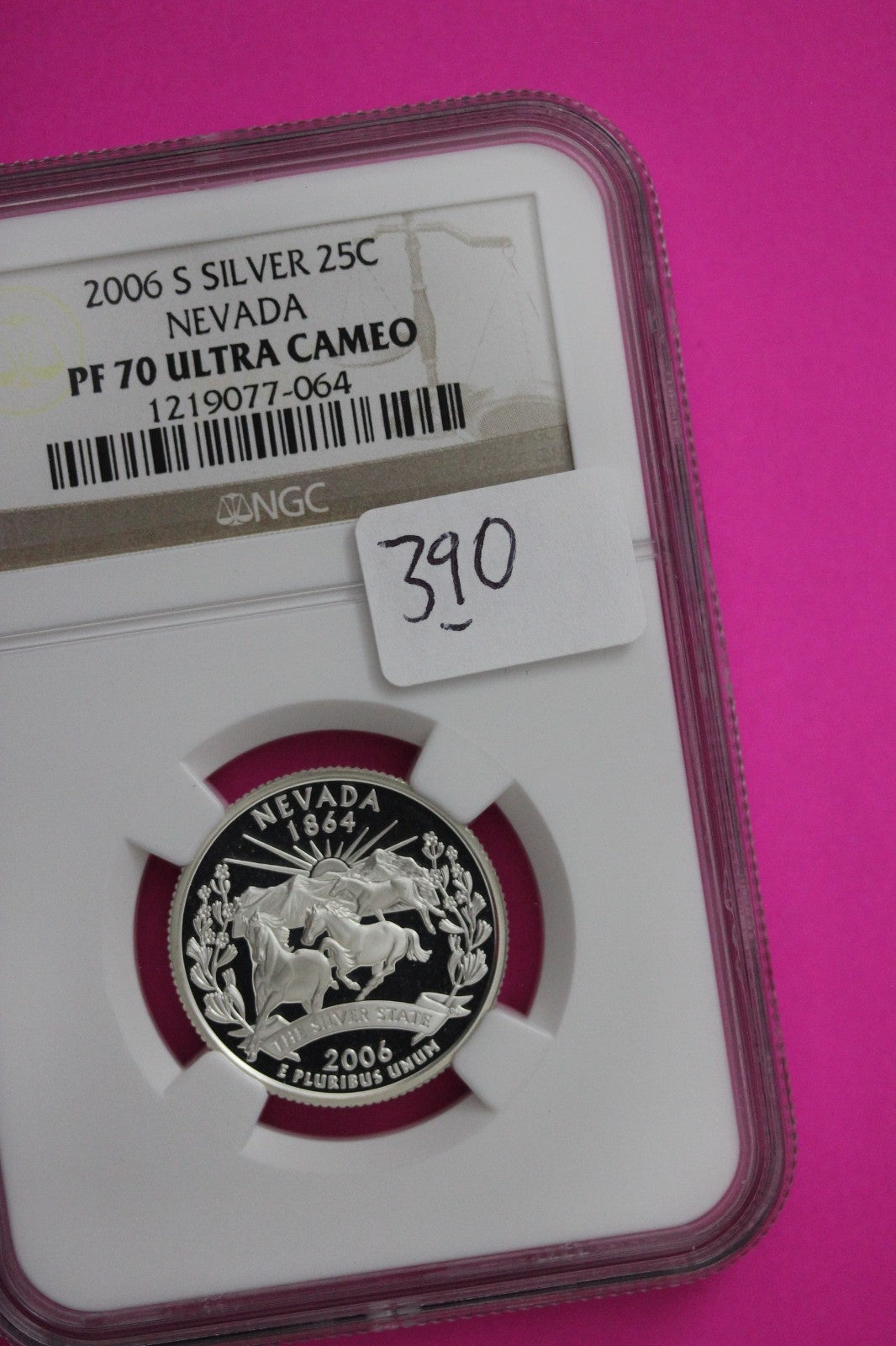 2006 S PF 70 Nevada Silver State Quarter NGC Certified Authentic Slab 390