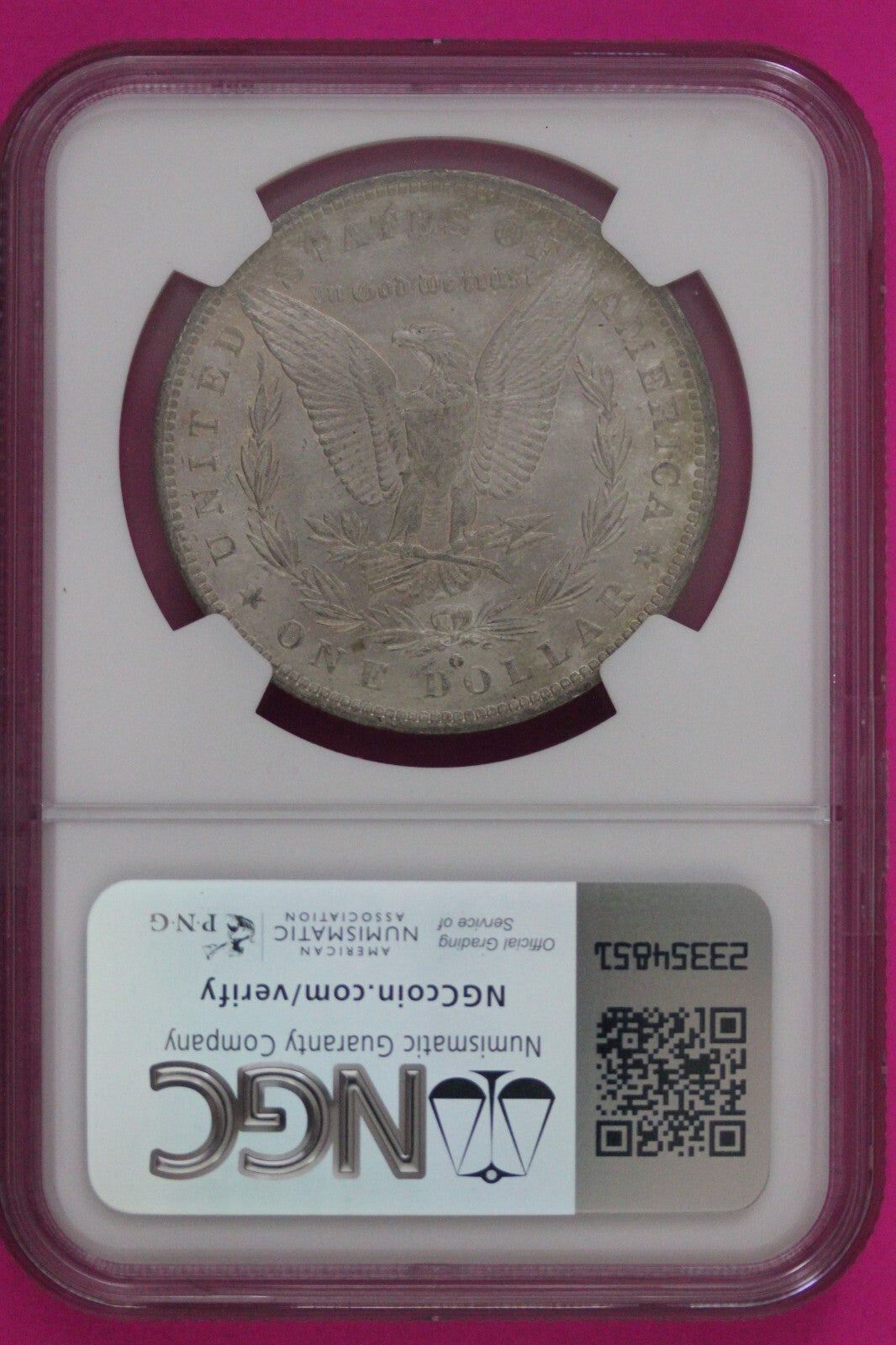1885 O MS 63 Liberty Morgan Silver Dollar NGC Certified Graded Authentic 725