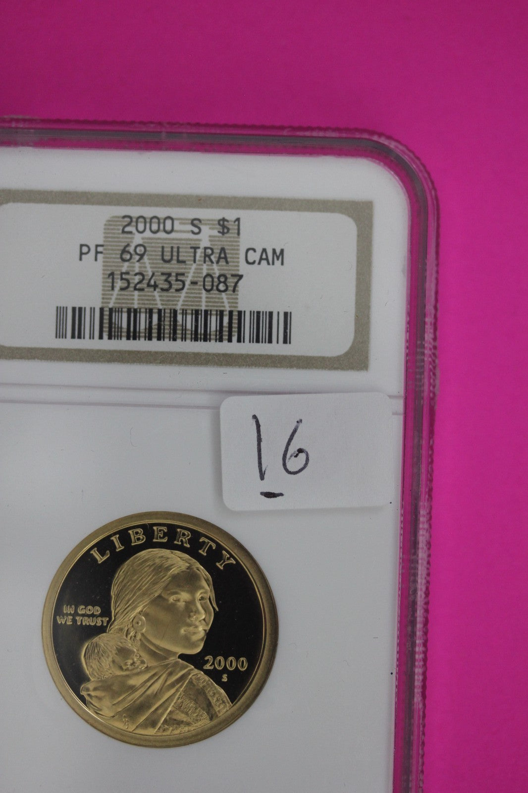 2000 S PR 69 Sacagawea Dollar Native American NGC Certified Authentic Slab 16