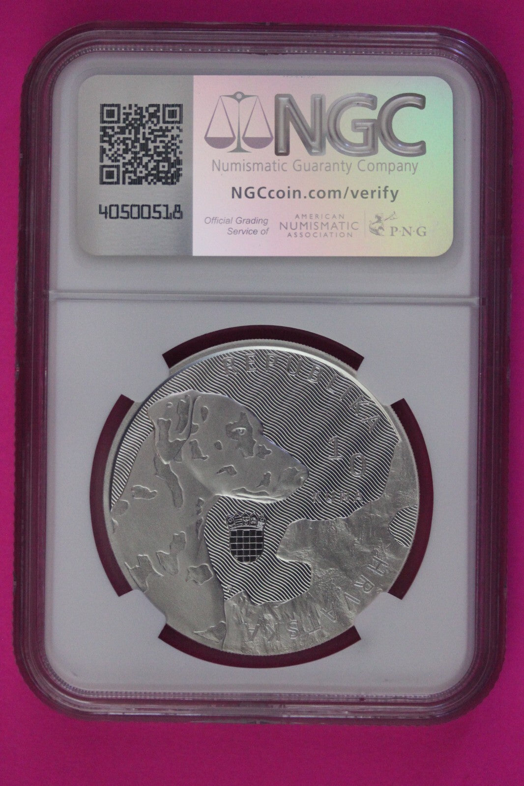 2021 Dalmation Dog MS 69 Croatia 10k Kuna 1 OZ Silver NGC Certified Slab 1100