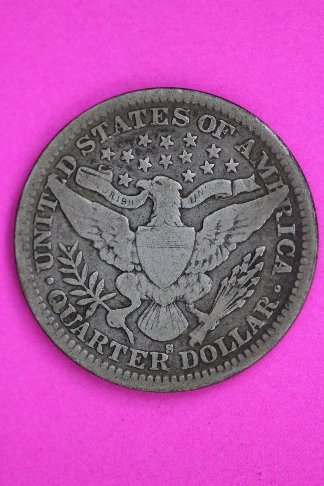 1909 S Barber Liberty Silver Quarter Guaranteed Authentic & Genuine Coin 0600N