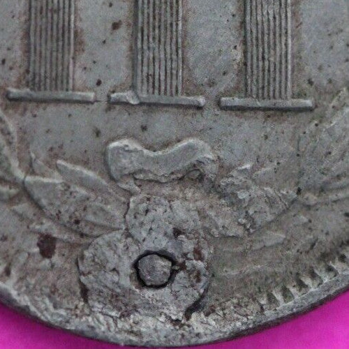 1865 Damaged Three 3 Cent Nickel Scarce Semi Key Date Coin Philadelphia Mint 45