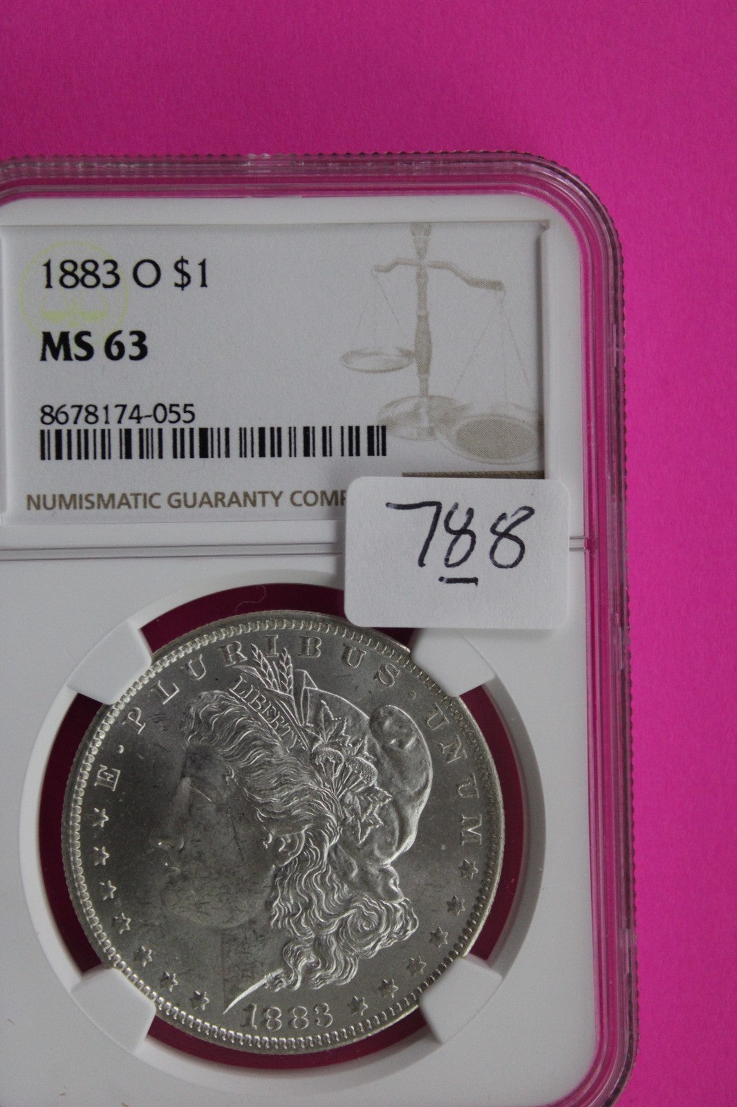 1883 O MS 63 Liberty Morgan Silver Dollar NGC Certified Graded Authentic 788