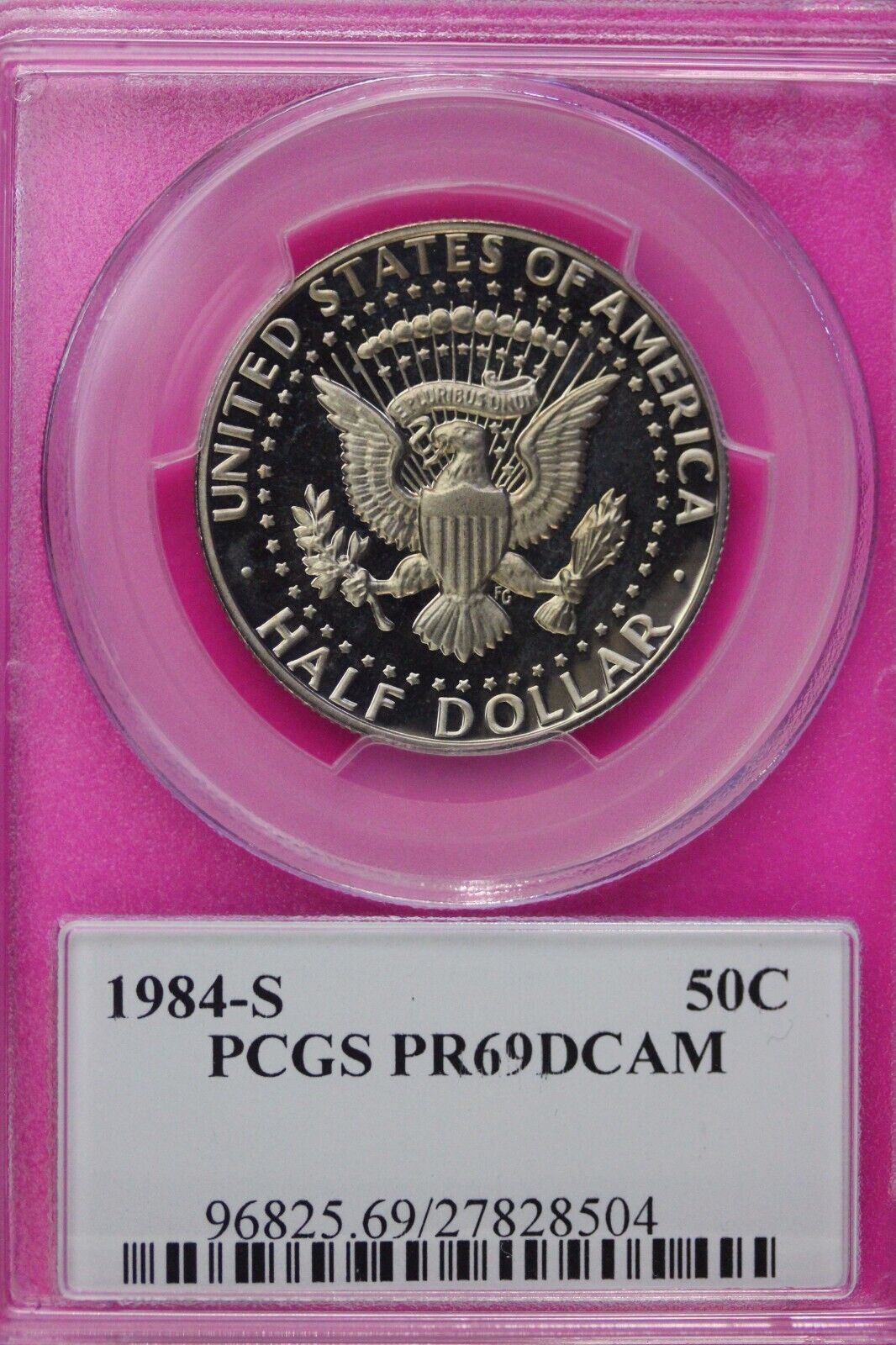 1984 S PR 69 Deep Cameo John Kennedy Clad Half Dollar JFK Label PCGS Slab 1120