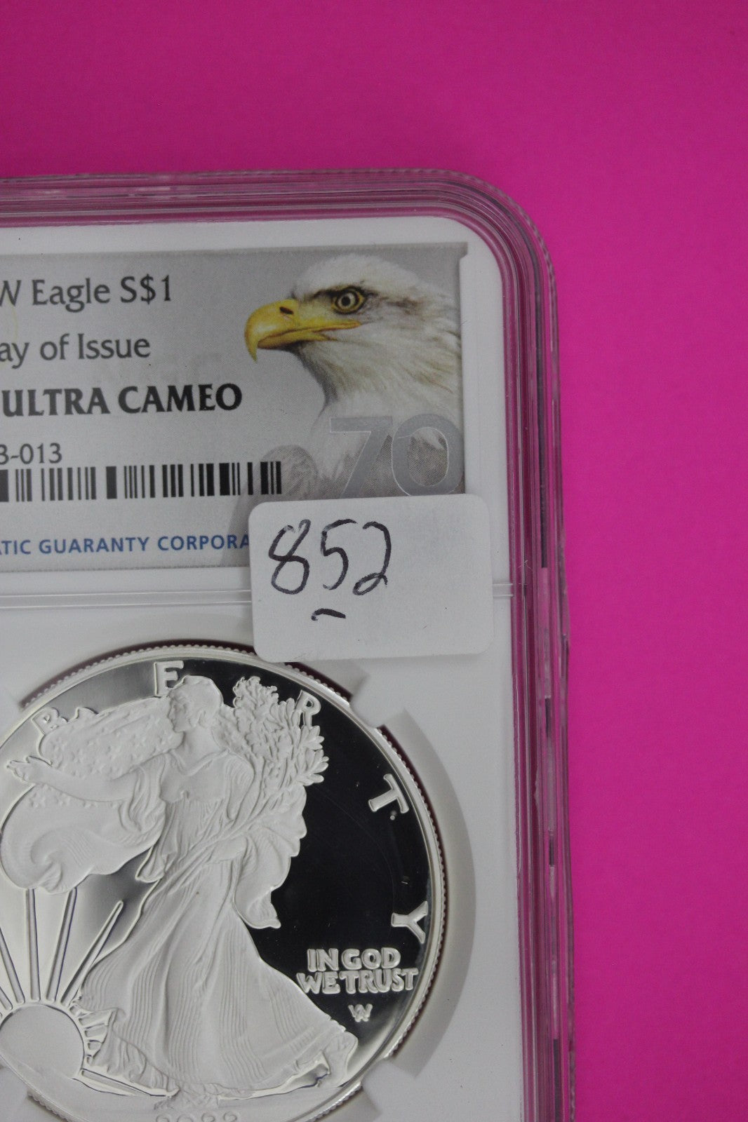 2022 W PF 70 Silver Eagle Proof DCAM NGC Certified Graded Authentic Slab 852