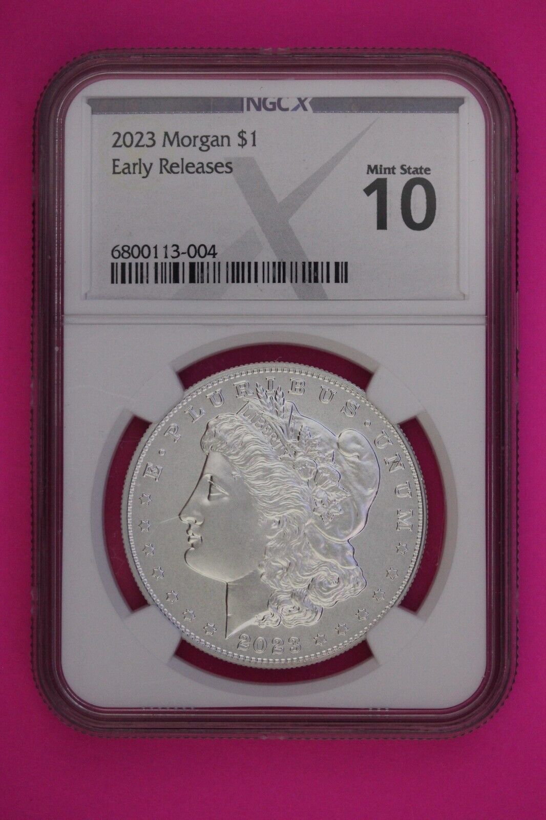 2023 10 (MS 70) Morgan Silver Dollar NGC Graded Certified Authentic Slab 99