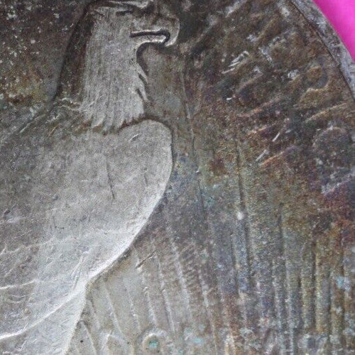 Rainbow Toned 1922 P Liberty Peace Silver Dollar Exact Coin In Pics Hi Grade 46