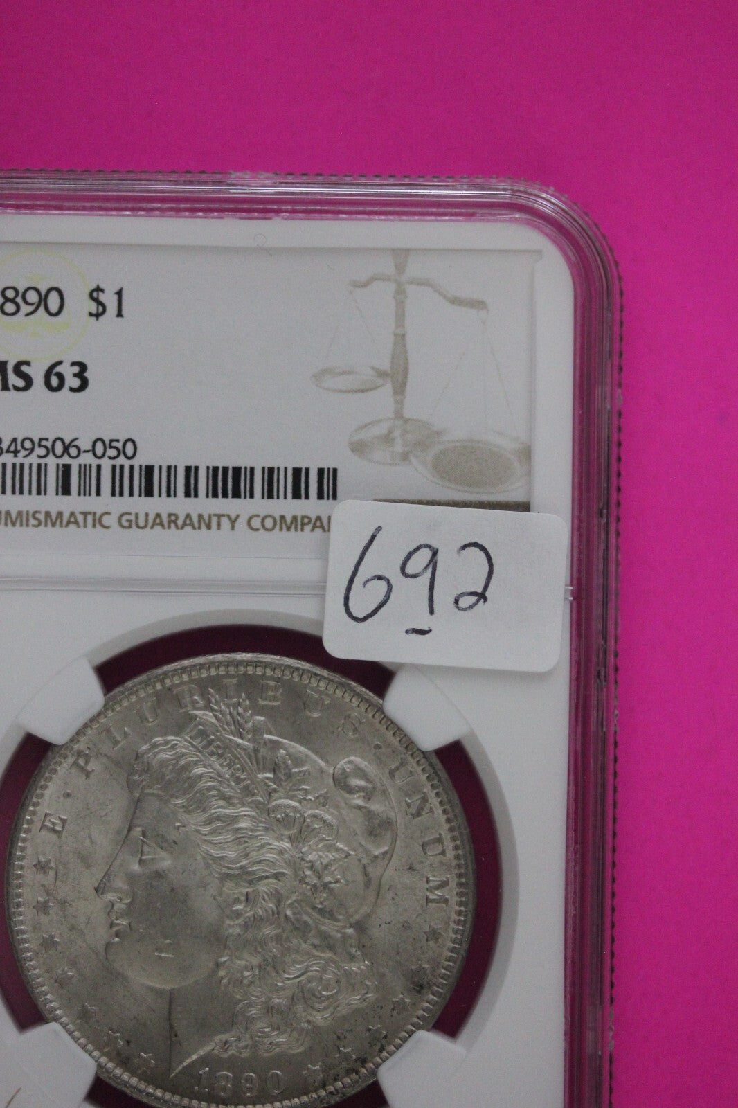 1890 P MS 63 Liberty Morgan Silver Dollar NGC Certified Graded Authentic 692