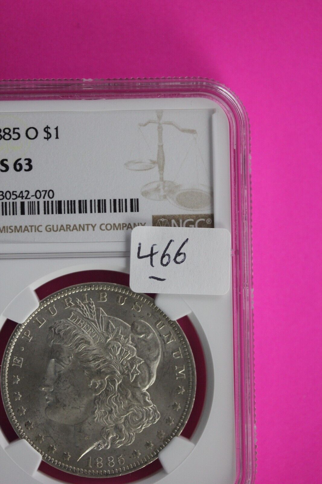 1885 O MS 63 Liberty Morgan Silver Dollar NGC Certified Graded Slab 466
