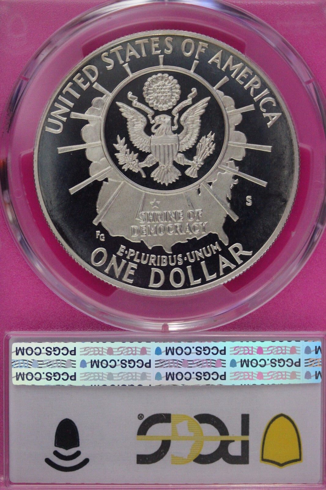 Toned 1991 S PR 68 DCAM Mount Rushmore Commemorative Silver Dollar PCGS 448