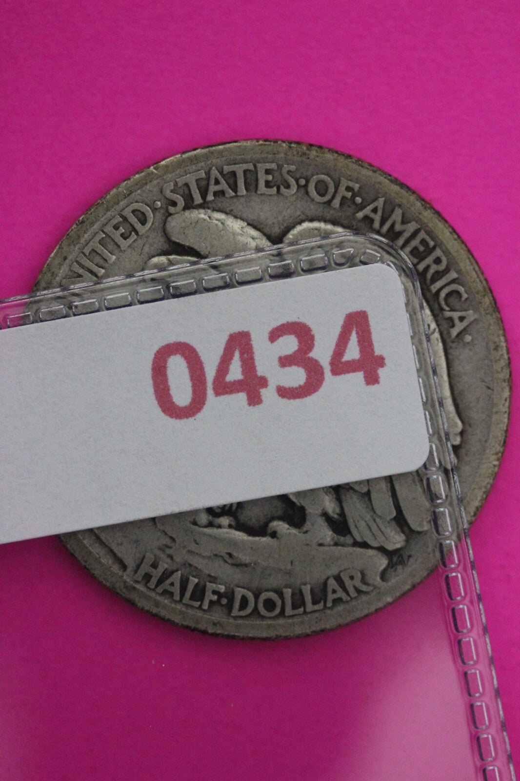 1917 D Reverse Mint Mark Walking Liberty Walker Half Dollar Coin Authentic 0434N