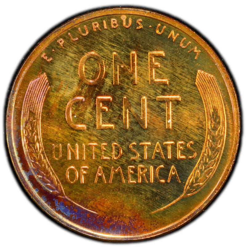 Toned 1954 PR 67 Red Abraham Lincoln Wheat Cent PCGS Graded Certified Slab 412