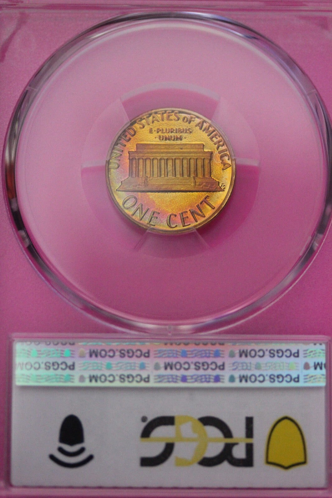 Toned 1983 S PR 69 Red DCAM Abraham Lincoln Memorial Cent PCGS Graded Slab 423