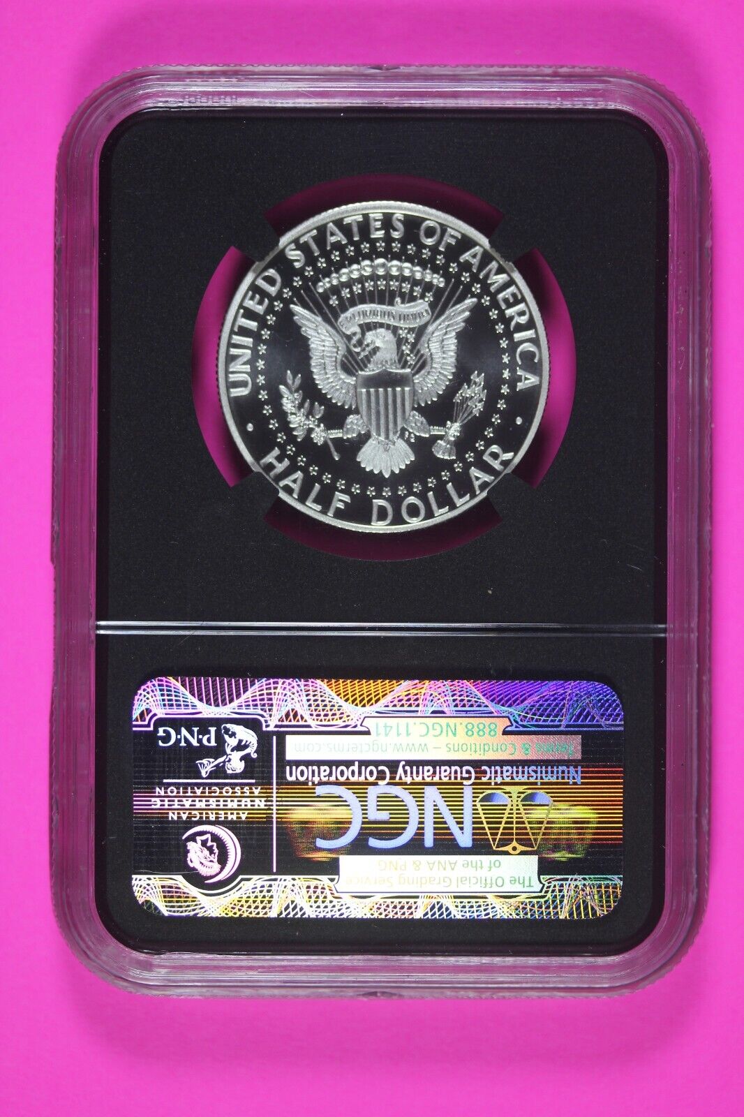 2014 S EU 70 Enhanced Silver 50th Anniversary Kennedy Half Dollar NGC Slab 635