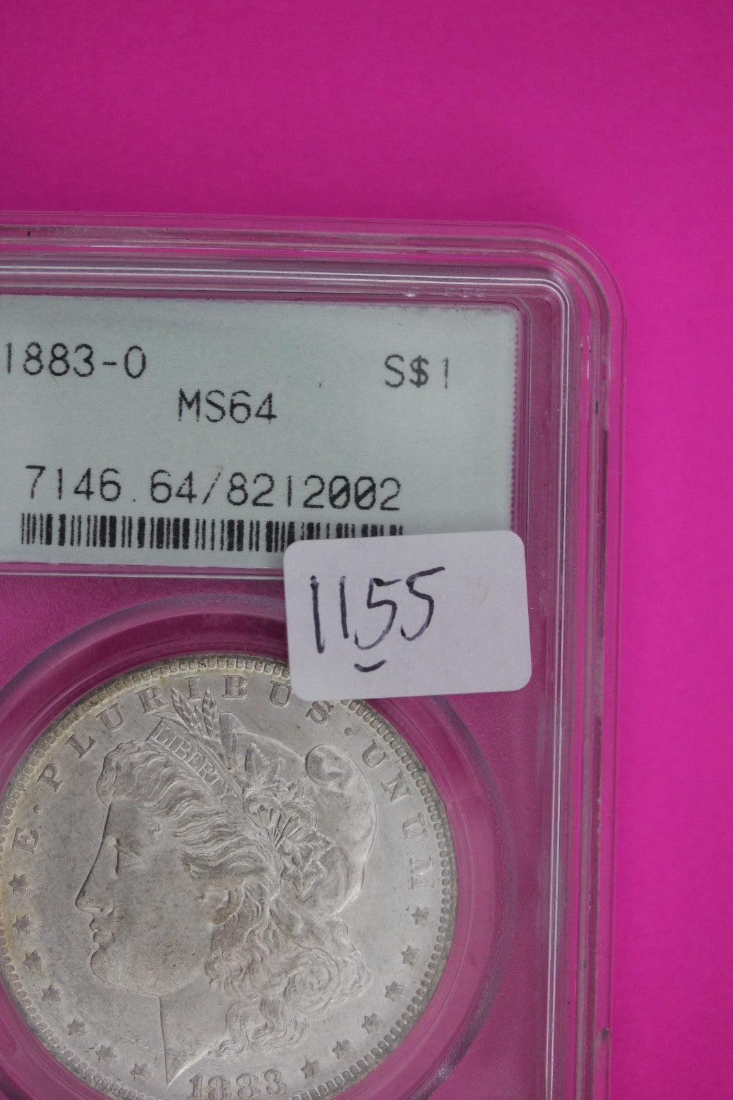 1883 O MS 64 Liberty Morgan Silver Dollar PCGS Certified Authentic Slab 1155