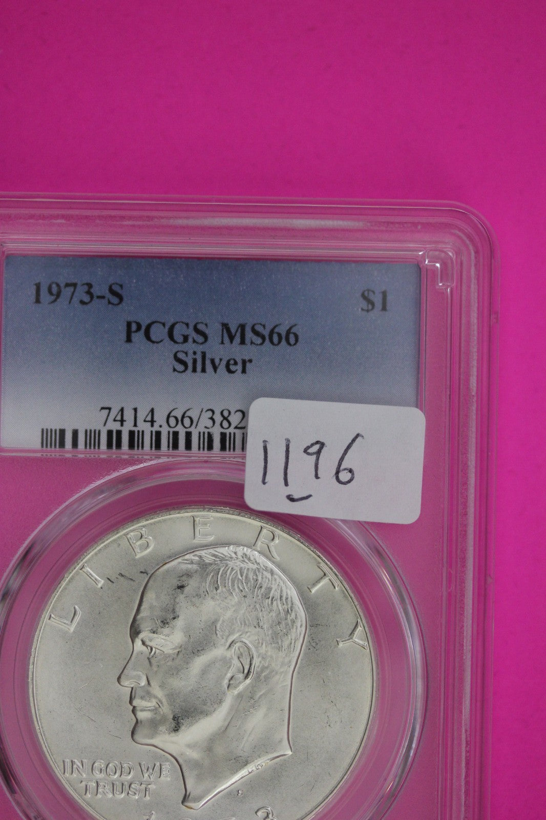 1973 S MS 66 Silver Ike Eisenhower Dollar PCGS Certified Graded Authentic 1196