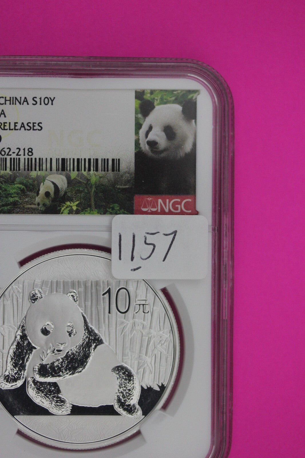 2015 MS 70 China Panda Early Releases 1 OZ Silver Coin NGC Graded Authentic 1157