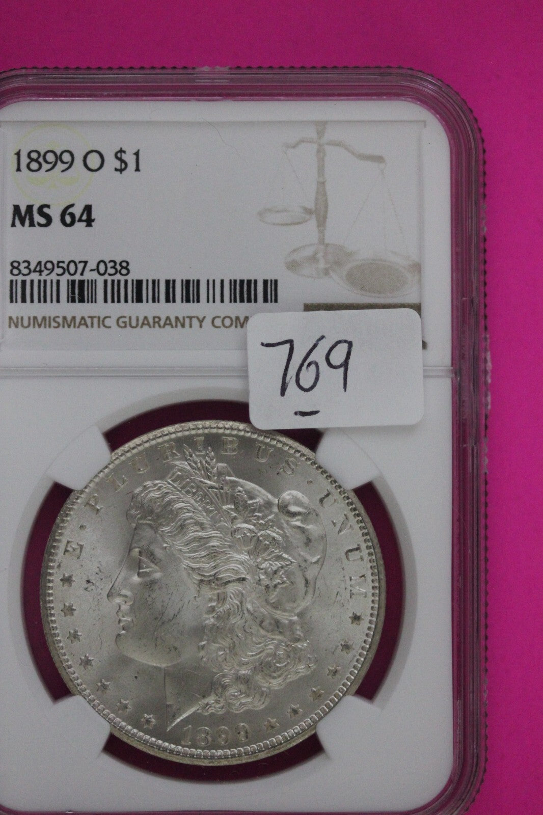 1899 O MS 64 Liberty Morgan Silver Dollar NGC Certified Graded Authentic 769