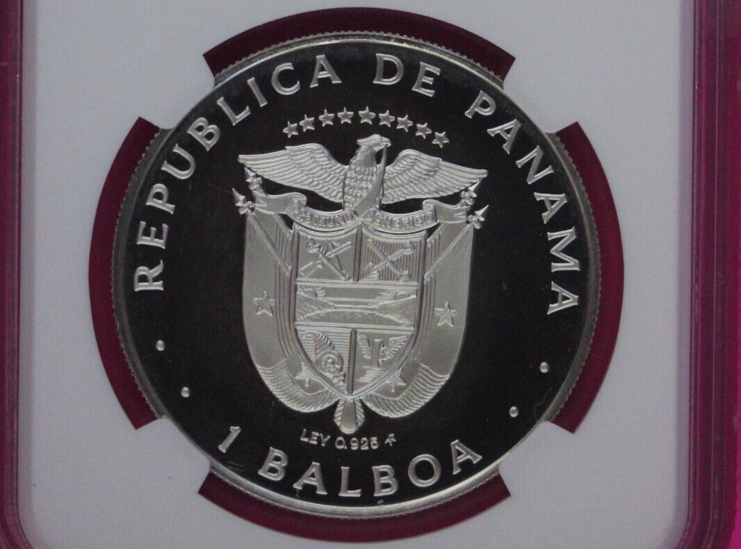 1979 Panama PF 68 Ultra Cameo Proof Silver Balboa NGC Certified Graded Slab 1073