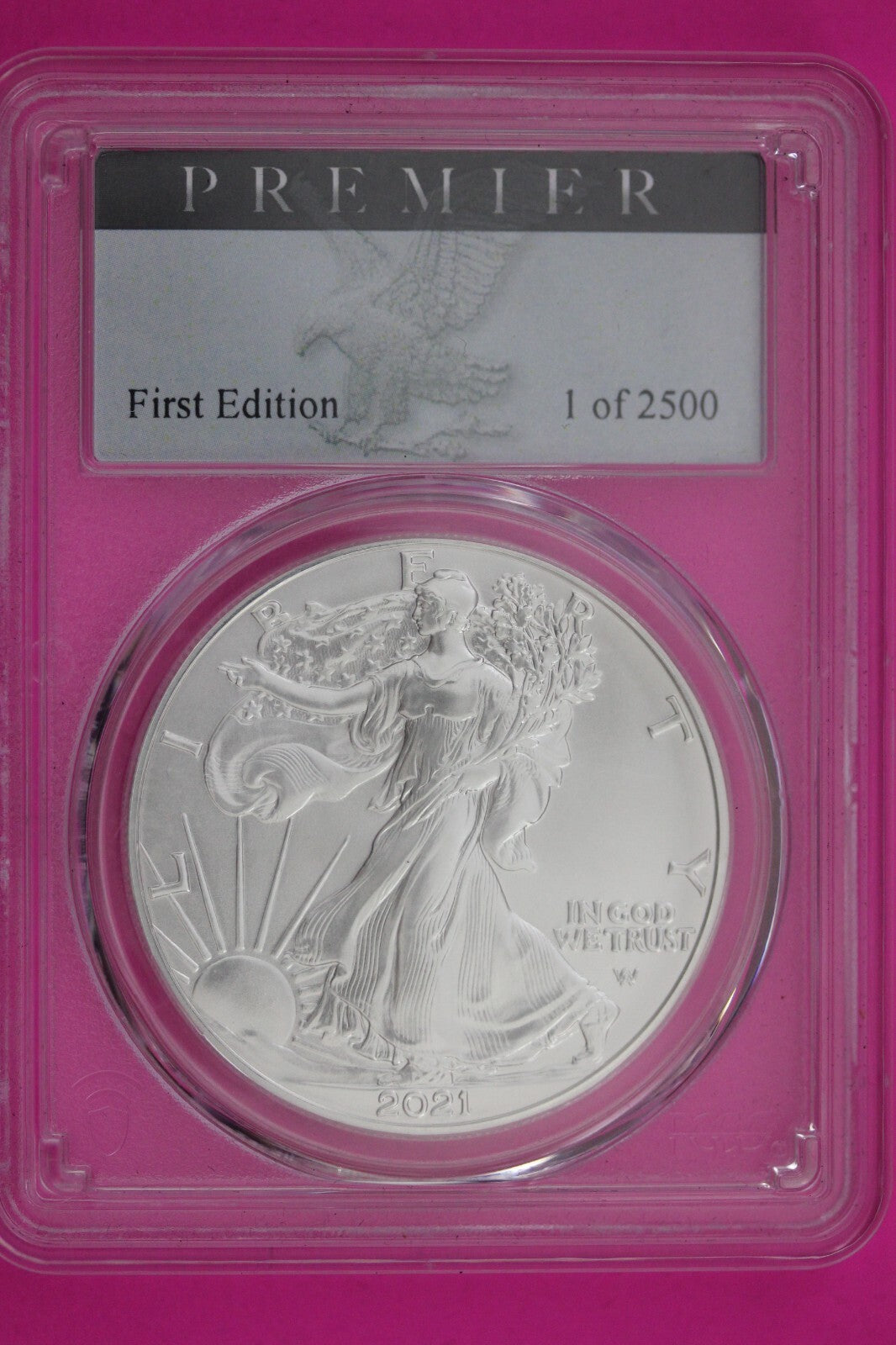2021 T2 MS 70 Silver Eagle Coin 1 OZ .999 PCGS Certified Graded Authentic 573