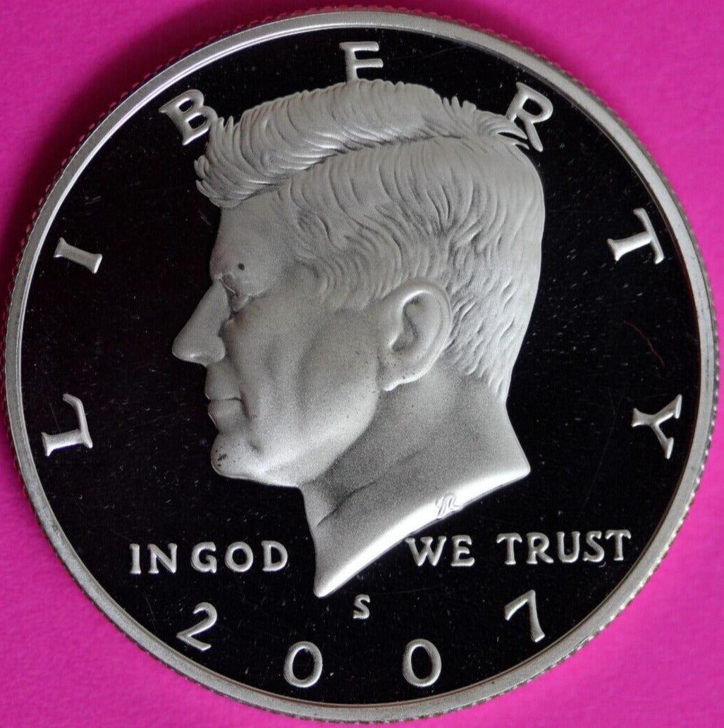 GEM Proof Silver 2007 S John F Kennedy Half Dollar Dcam Exact Coin Shown Tom 23