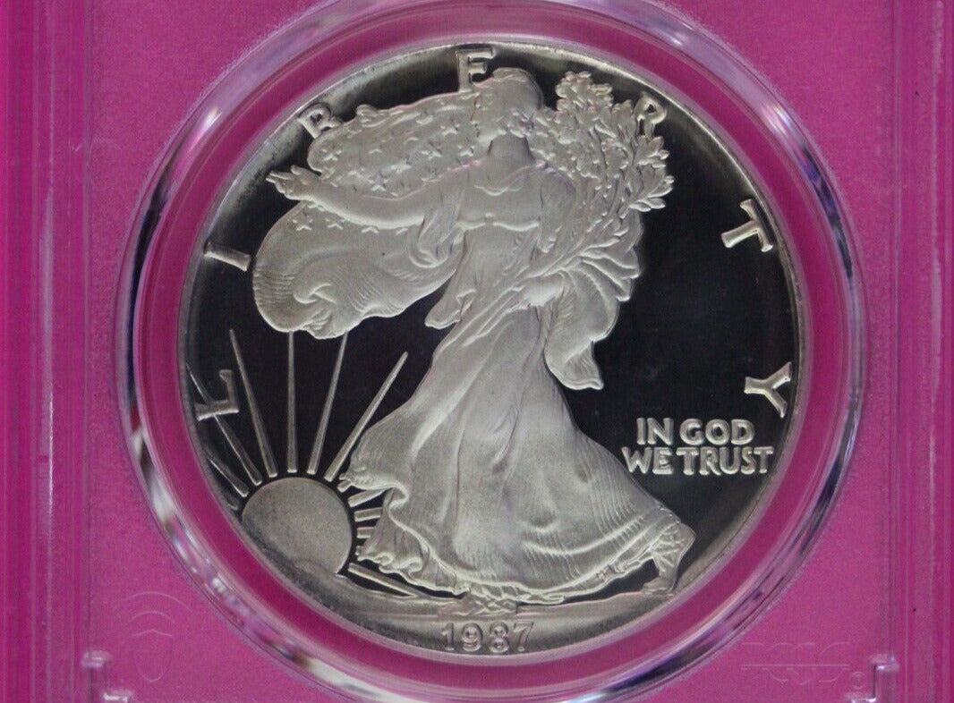 1987 S PR 69 Silver Eagle Reagan Legacy Series Ashley Reagan Signature PCGS 931