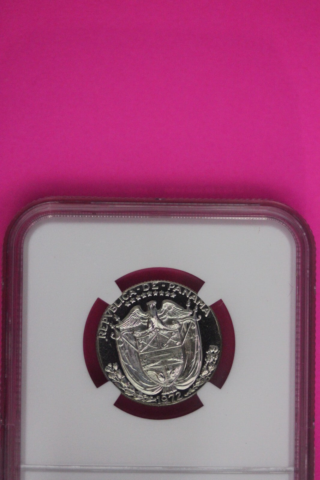 Top Pop 1972 Panama PF 69 Proof 1/4 Balboa NGC Graded Certified Slab 1025