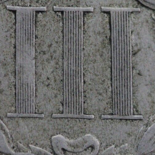 1865 Three 3 Cent Nickel Scarce Semi Key Date Type Coin Philadelphia Mint 05