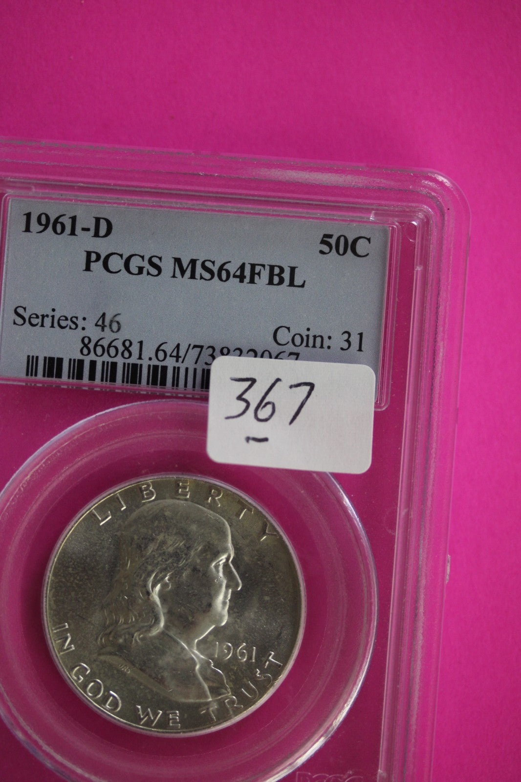 Full Bell Lines 1961 D MS 64 FBL Ben Franklin Half Dollar Silver Coin PCGS 367