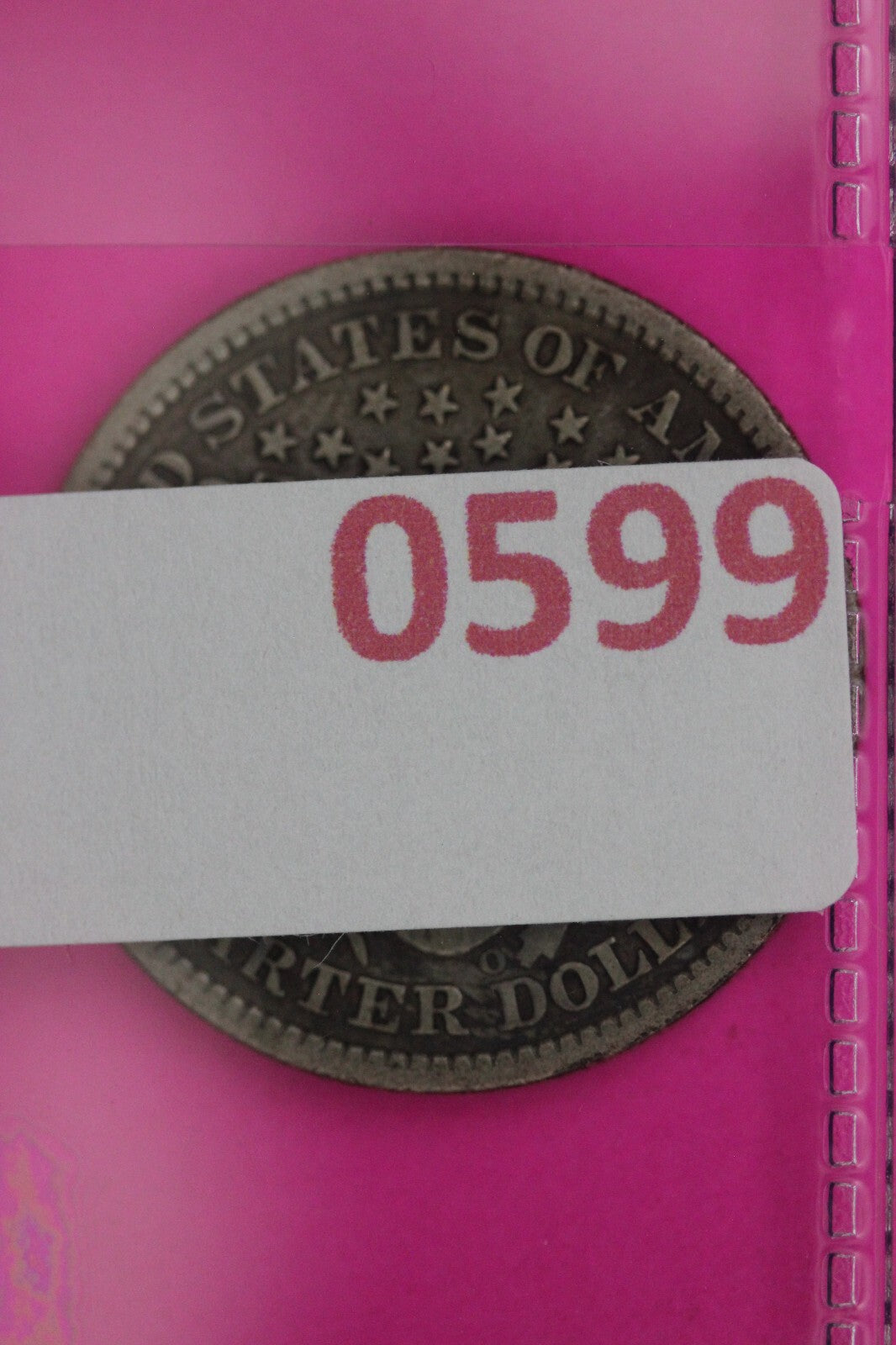 1895 O Barber Liberty Silver Quarter Guaranteed Authentic & Genuine Coin 0599N