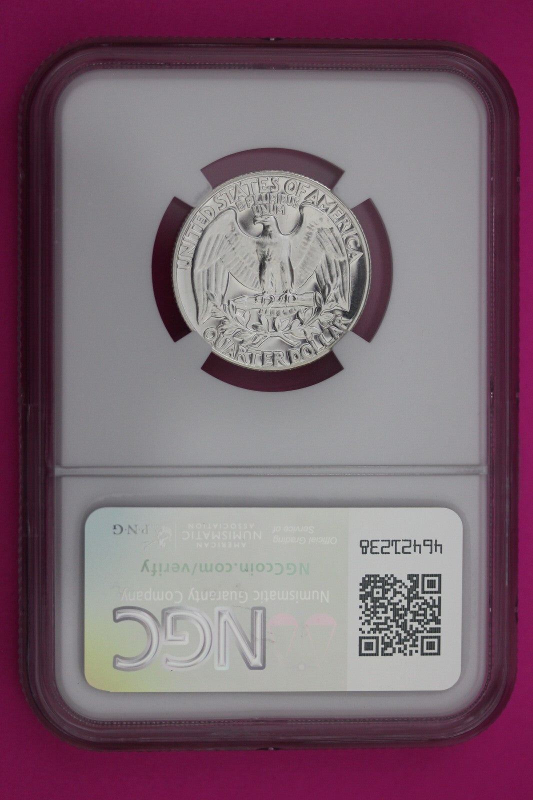 1959 PF 68 Proof Washington Silver Quarter NGC Certified Graded Authentic 275