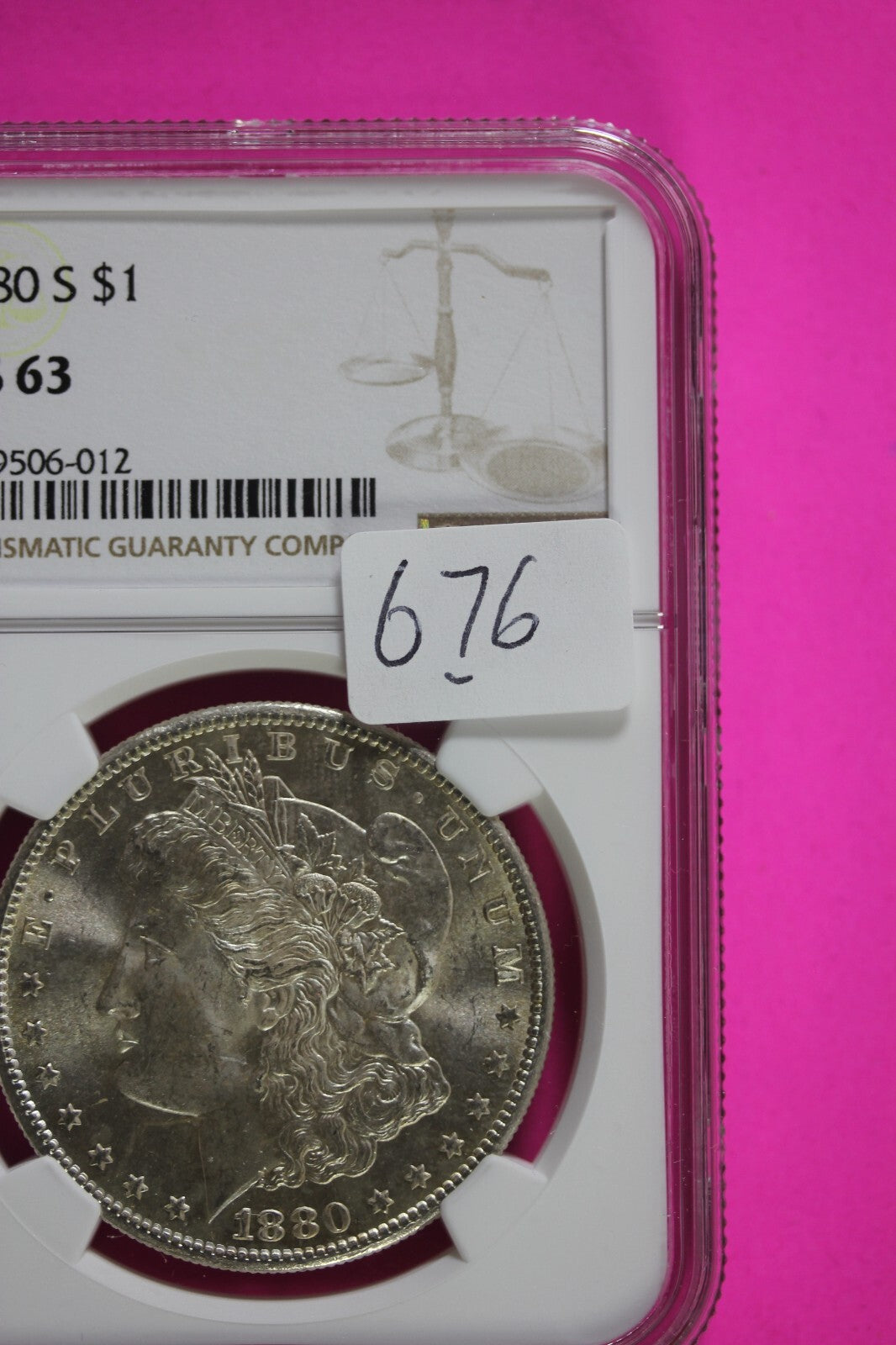 1880 S MS 63 Liberty Morgan Silver Dollar NGC Certified Graded Authentic 676