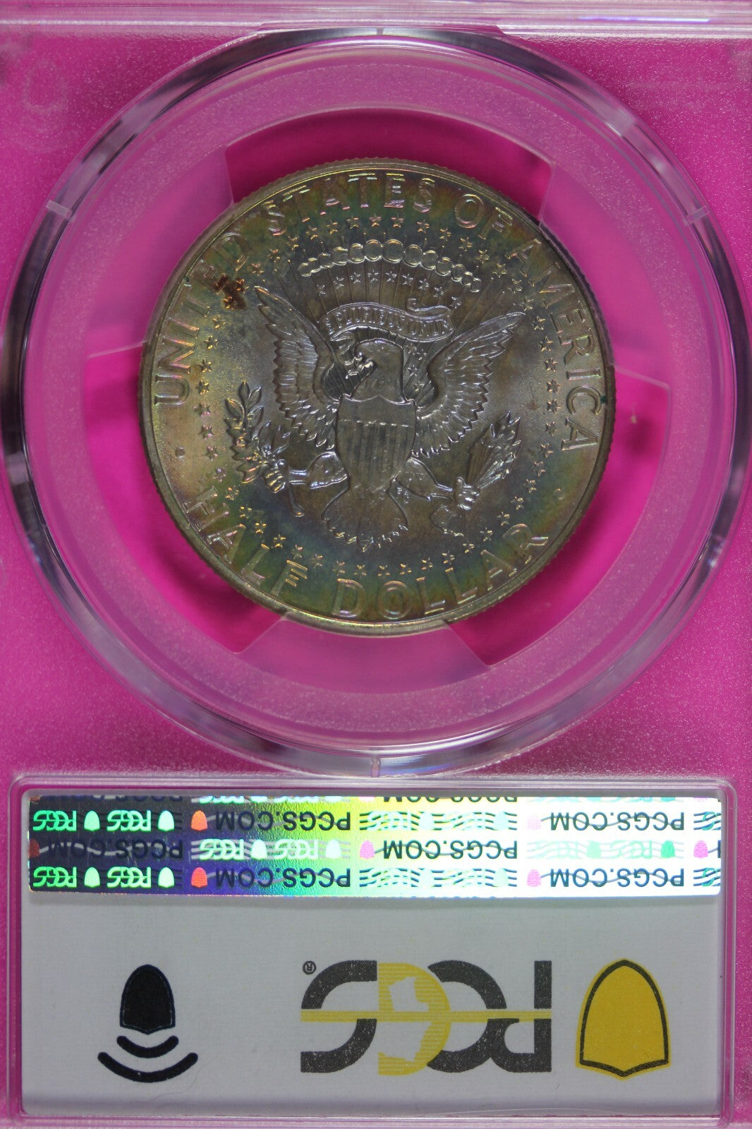 Rainbow Toned 1964 P Silver MS 66 John F Kennedy Silver Half Dollar PCGS 145