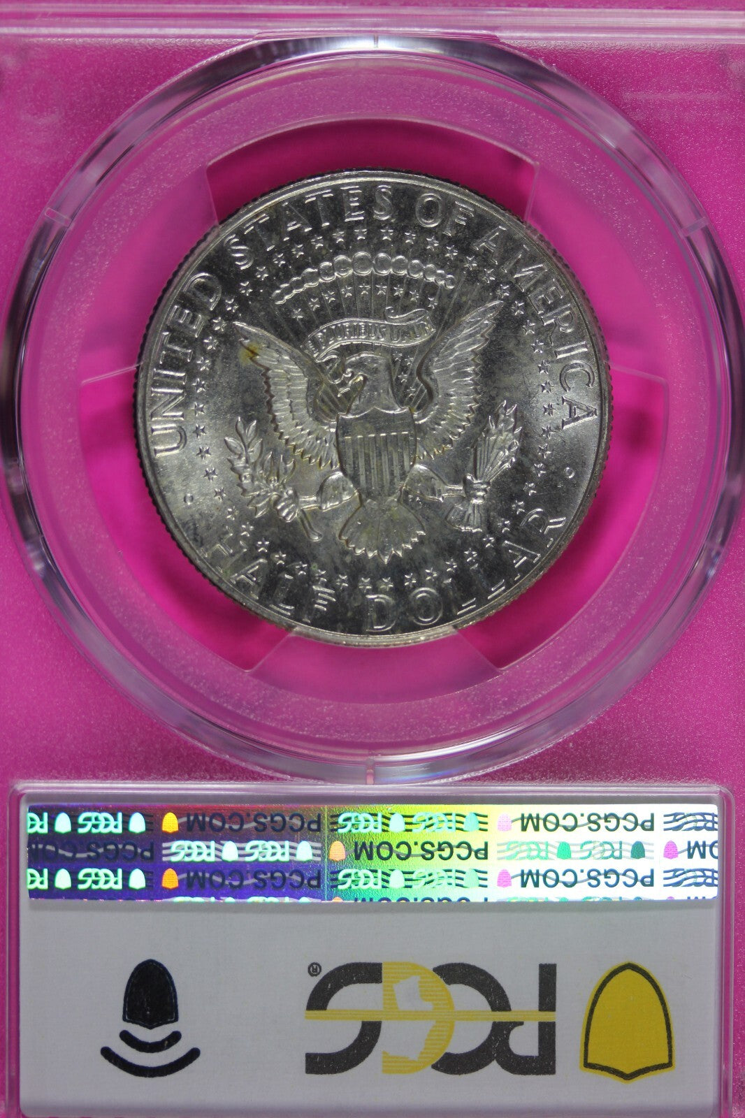 Toned 1967 Silver MS 64 John F Kennedy Silver Half Dollar PCGS Graded Slab 127