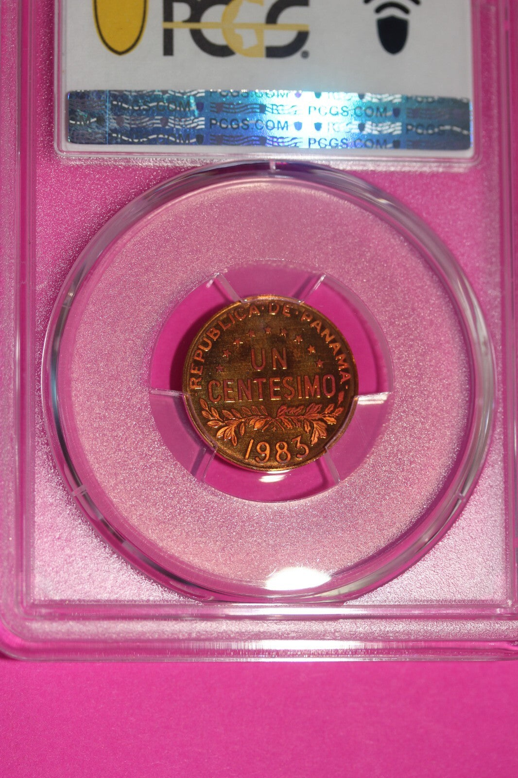 Pop 1 None Higher 1983 FM PR 68 RB Panama 1 Centesimo Toned PCGS Certified 134