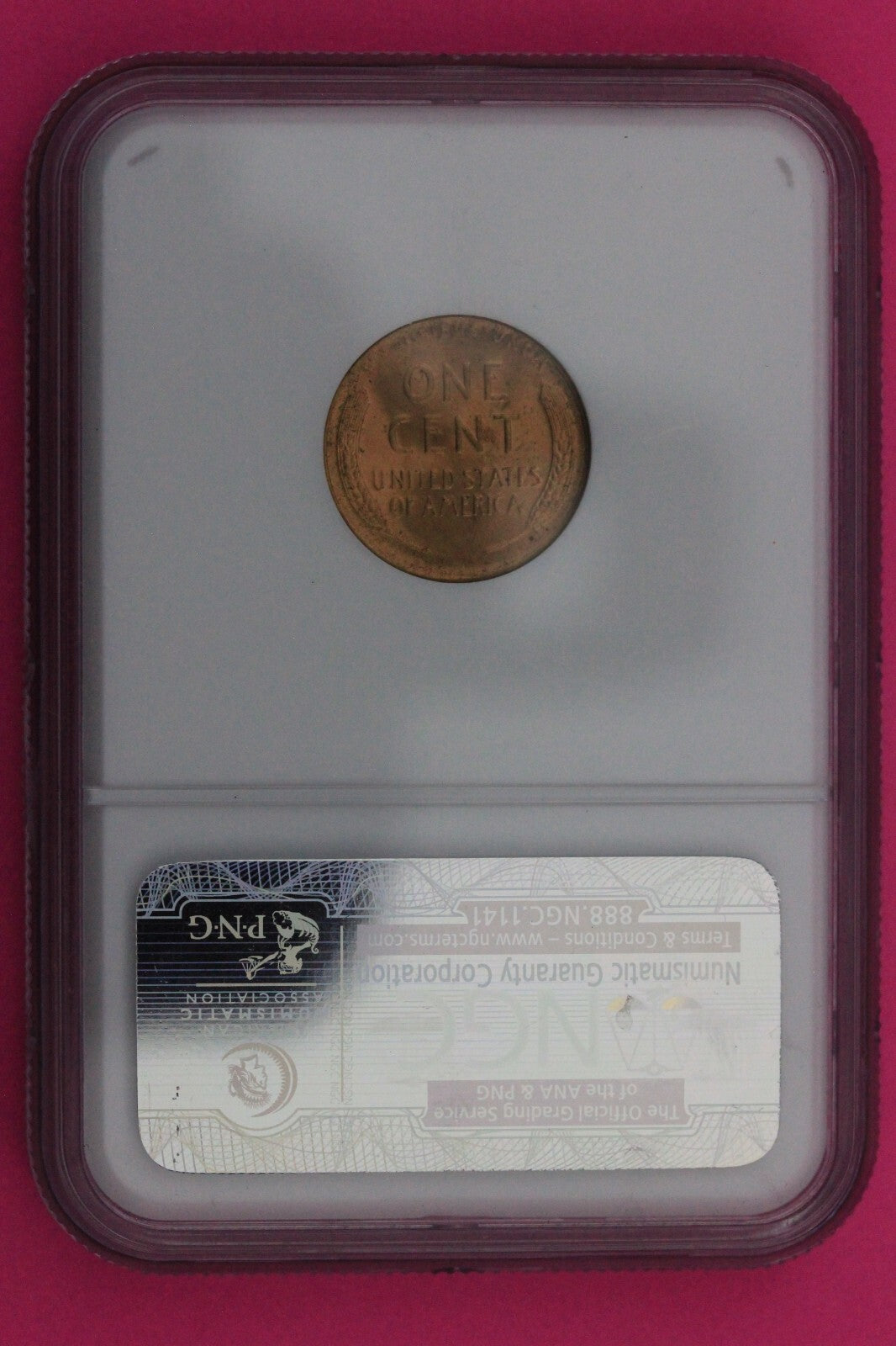 1945 P MS 64 RD Lincoln Wheat Cent Penny NGC Graded Certified Authentic Slab 59