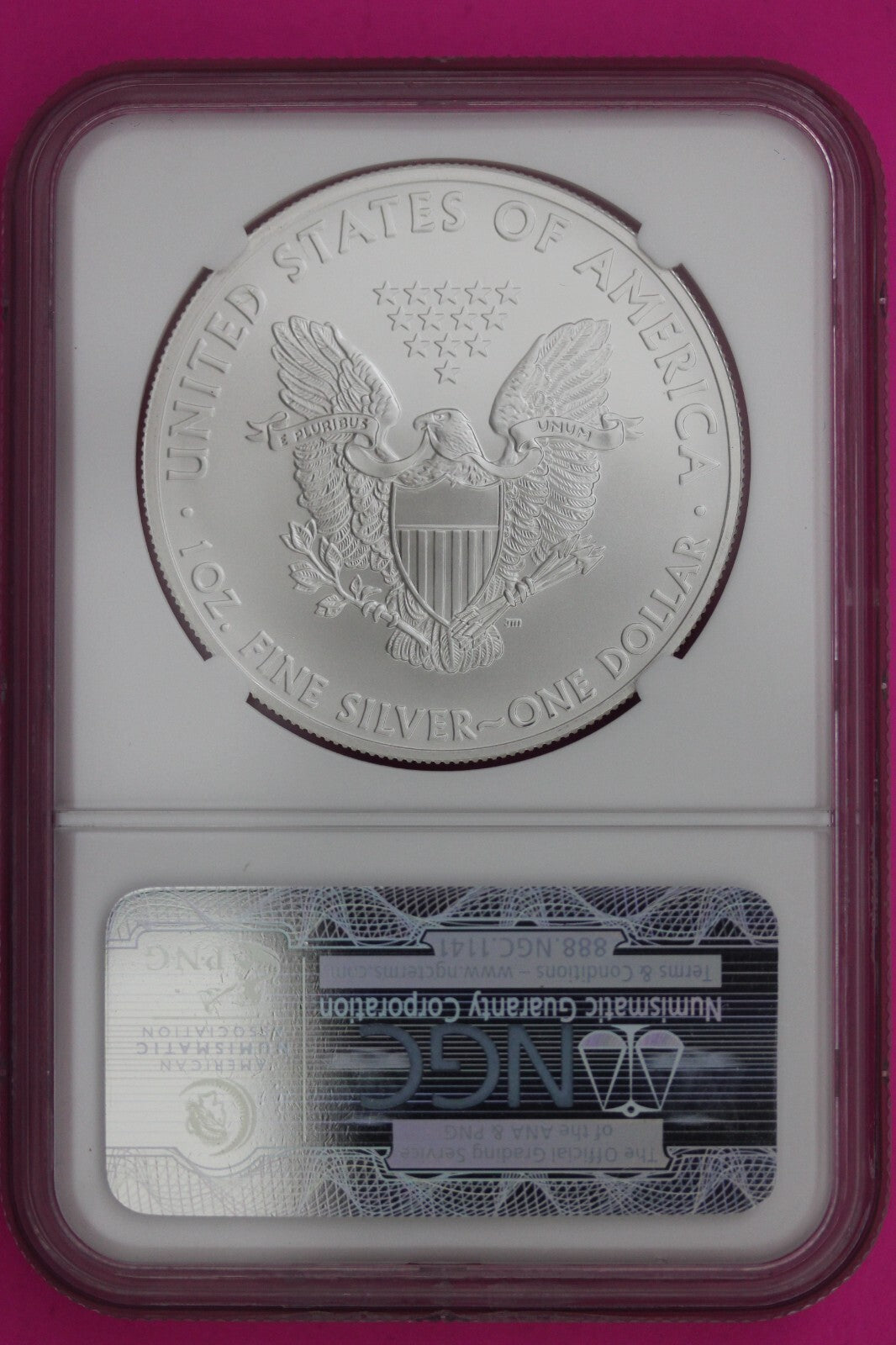 2012 S MS 69 Silver Eagle Coin 1 OZ .999 NGC Certified Graded Authentic Slab 542