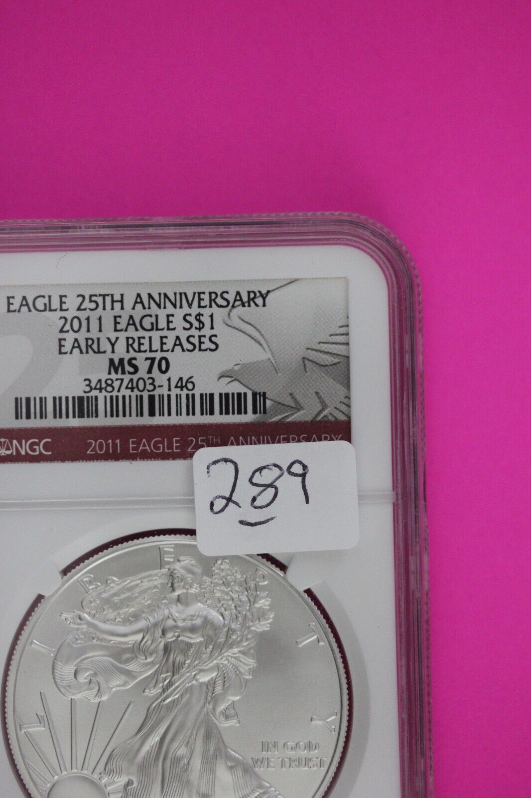 2011 MS 70 Silver American Eagle 25th Anniversary NGC Graded First Releases 289