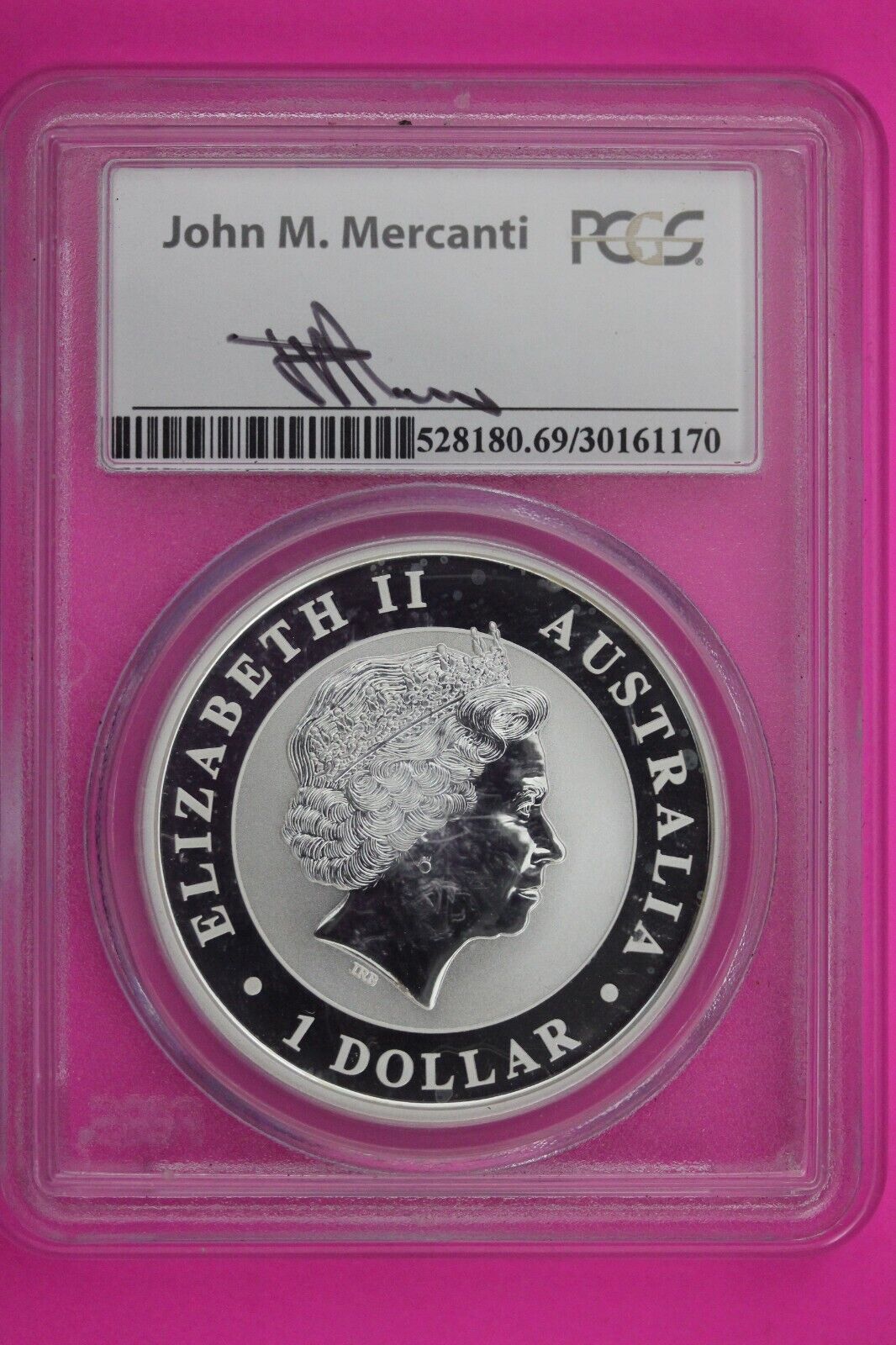 2014 P MS 69 Australia Wedge Tailed Eagle John Mercanti Signature $1 PCGS 583