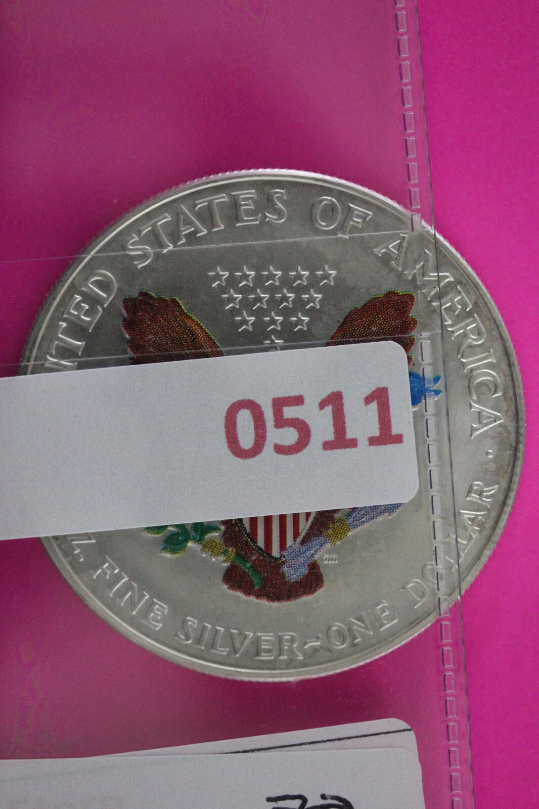 Colorized 2000 American Silver Eagle 1 Ounce .999 Fine Exact Coin Shown N0511