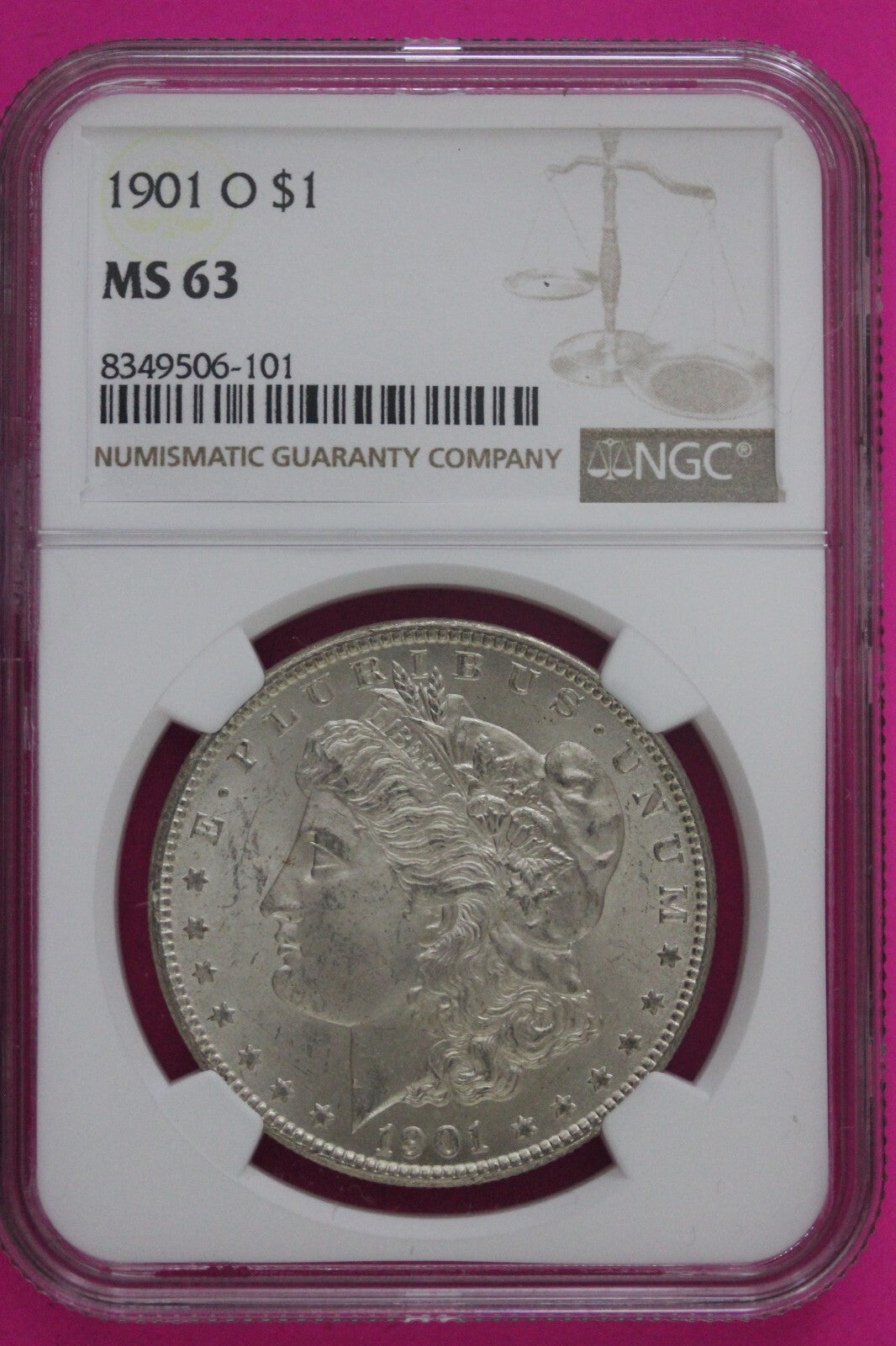 1901 O MS 63 Liberty Morgan Silver Dollar NGC Certified Graded Authentic 698