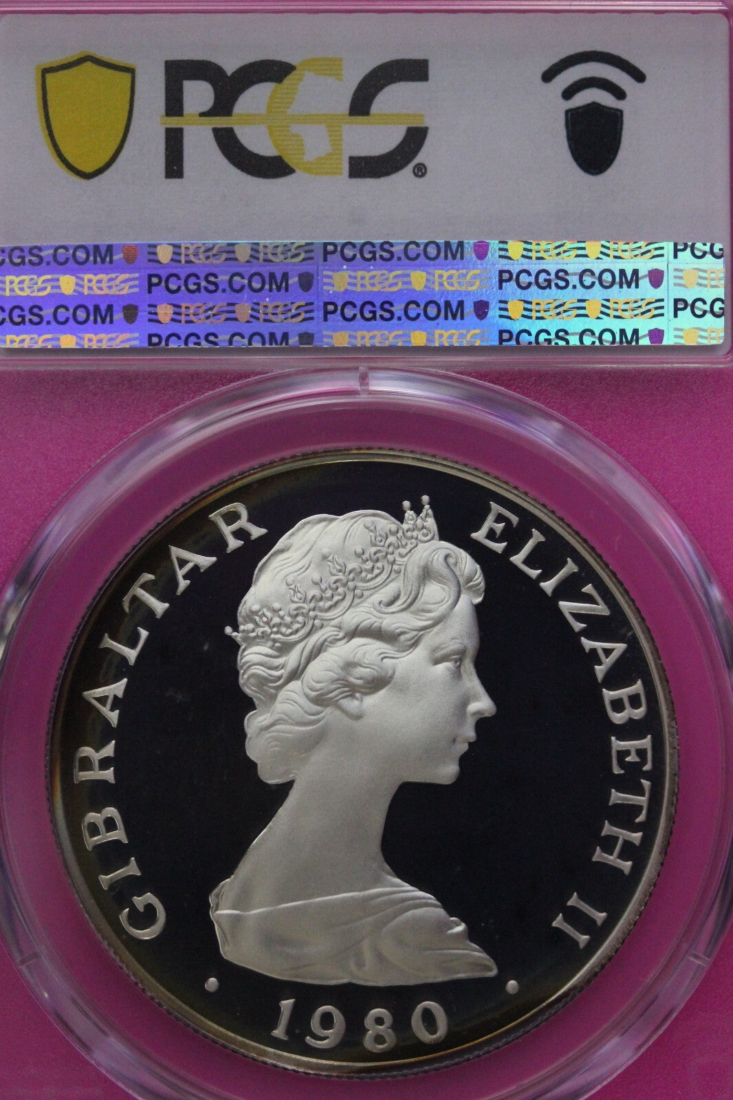 Sole Finest Known 1980 PR 69 DCAM Gibraltar Queen Elizabeth 80 Birthday PCGS 718