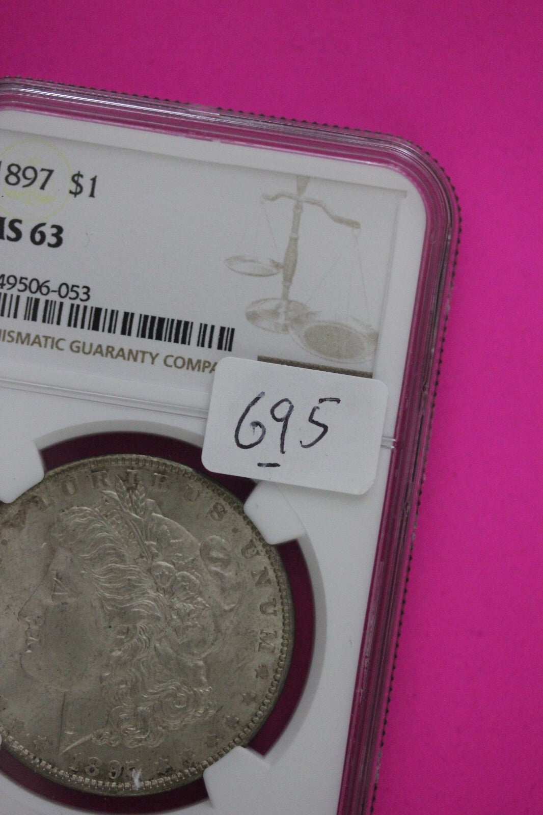 1897 P MS 63 Liberty Morgan Silver Dollar NGC Certified Graded Authentic 695