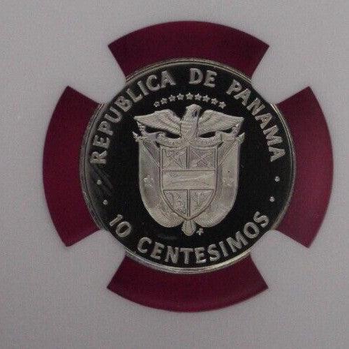 1981 Panama PF 69 Ultra Cameo Proof 10 Centesimos NGC Certified Graded Slab 938
