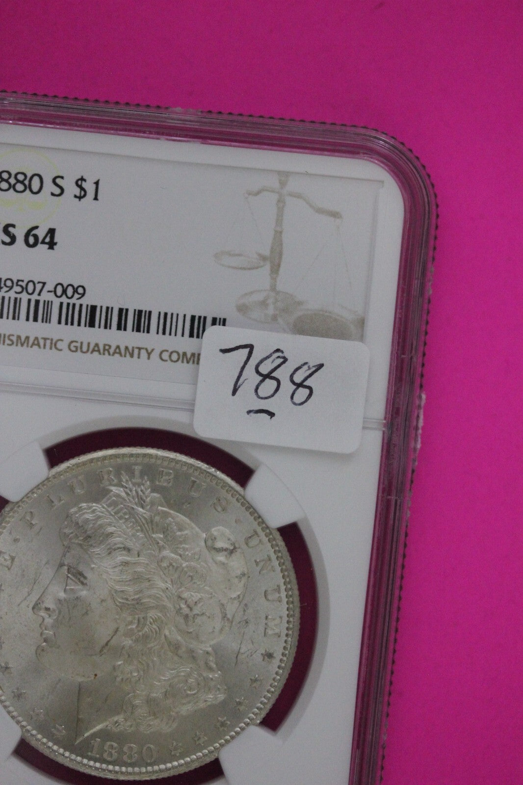 1880 S MS 64 Liberty Morgan Silver Dollar NGC Certified Graded Authentic 788