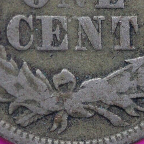 1863 Copper Nickel Indian Head Cent Penny Early Type Coin Exact Coin Pictured 64