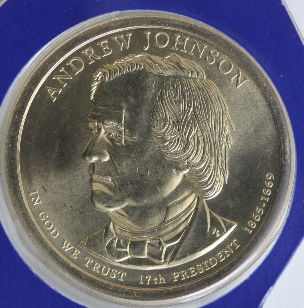 Gem BU 2011 P Andrew Johnson Presidential Dollar Mint Cello Exact Coin TOM 79