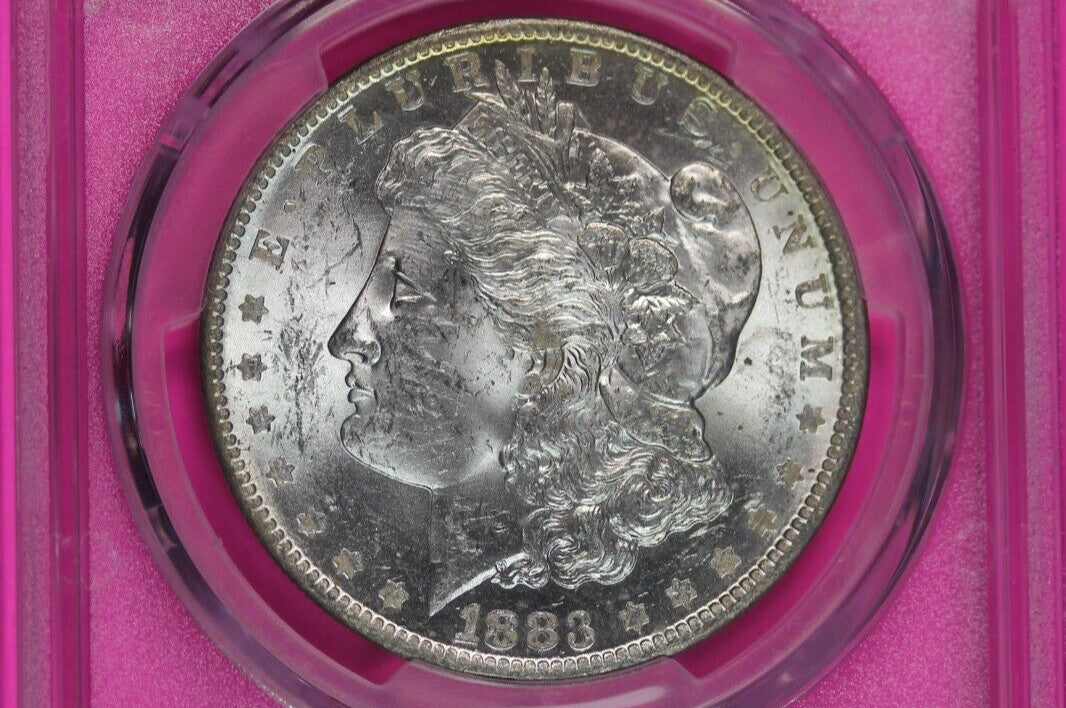 Toned 1883 O MS 61 Morgan Liberty Silver Dollar PCGS Certified Graded Slab 975