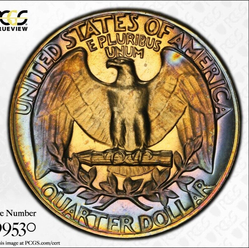 Toned 1972 S PR 68 CAM Washington Quarter PCGS Graded Certified Authentic 83
