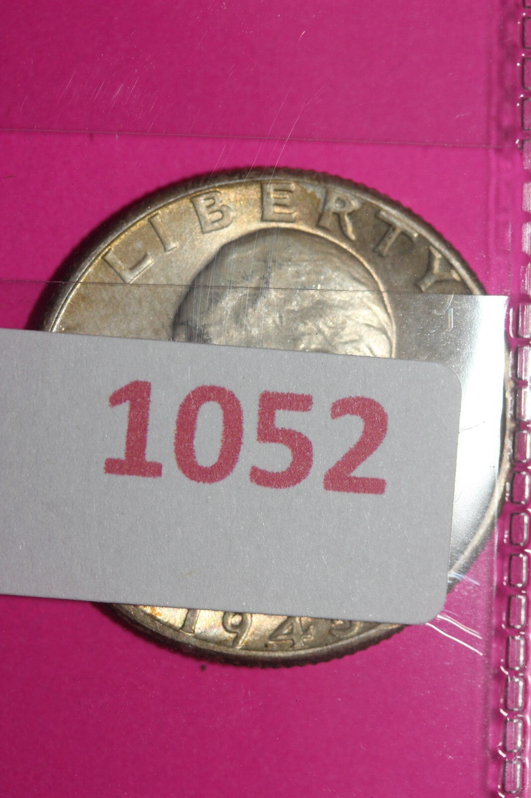 Toned 1945 D George Washington Silver Quarter Coin Guaranteed Authentic 1052